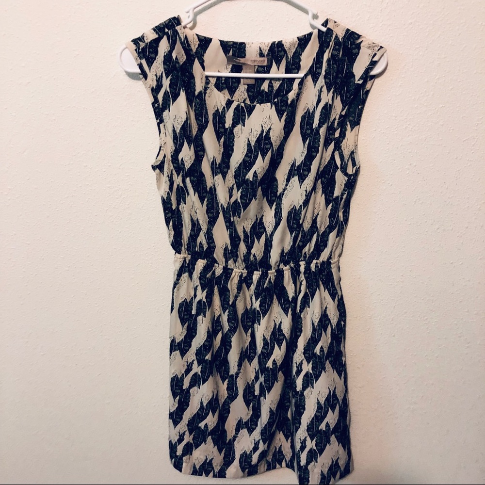 Forever 21 Feather Print Sheath Dress XS Summer
